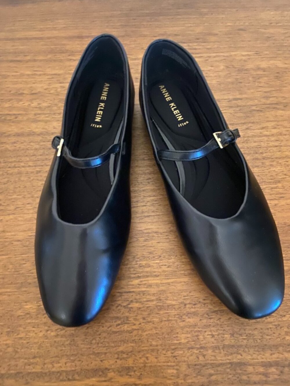 Black Anne Klein Concrete Choked Up Mary Jane (Size 10) Excellent Condition $40